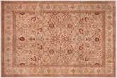 handmade Traditional Ivory Copper Hand Knotted RECTANGLE 100% WOOL area rug 9' x 12'