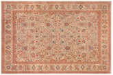 handmade Traditional Design Beige Tan Hand Knotted RECTANGLE 100% WOOL area rug 9' x 12'