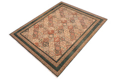 handmade Transitional Green Beige Hand Knotted RECTANGLE 100% WOOL area rug 9' x 12'