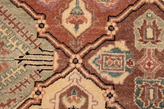 handmade Transitional Green Beige Hand Knotted RECTANGLE 100% WOOL area rug 9' x 12'