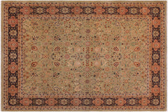 Istanbul Kaye Green/Blue Wool Rug - 9'2'' x 12'1''