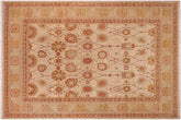 handmade Traditional Tan Gold Hand Knotted RECTANGLE 100% WOOL area rug 9' x 12'