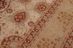 handmade Traditional Tan Gold Hand Knotted RECTANGLE 100% WOOL area rug 9' x 12'