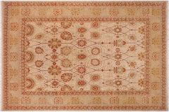 handmade Traditional Tan Gold Hand Knotted RECTANGLE 100% WOOL area rug 9' x 12'