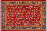 handmade Transitional Design Red Teal Hand Knotted RECTANGLE 100% WOOL area rug 9' x 12'