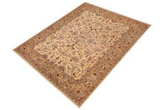 handmade Traditional Beige Lt. Brown Hand Knotted RECTANGLE 100% WOOL area rug 9' x 12'