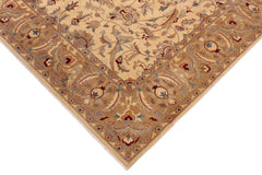 handmade Traditional Beige Lt. Brown Hand Knotted RECTANGLE 100% WOOL area rug 9' x 12'