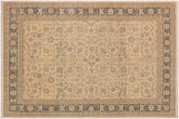handmade Traditional Kafkaz Beige Blue Hand Knotted RECTANGLE 100% WOOL area rug 9x12