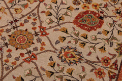 handmade Traditional Lt. Tan Brown Hand Knotted RECTANGLE 100% WOOL area rug 9' x 12'