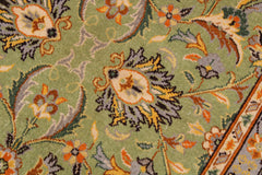 handmade Transitional Green Lt. Gold Hand Knotted RECTANGLE 100% WOOL area rug 9' x 12'