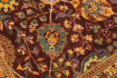 handmade Traditional Design Brown Lt. Green Hand Knotted RECTANGLE 100% WOOL area rug 9' x 12'