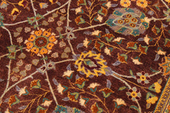 handmade Traditional Design Brown Lt. Green Hand Knotted RECTANGLE 100% WOOL area rug 9' x 12'