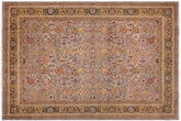 handmade Traditional Design Gray Gray Hand Knotted RECTANGLE 100% WOOL area rug 9' x 12'