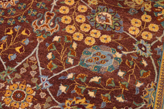 handmade Traditional Design Brown Lt. Green Hand Knotted RECTANGLE 100% WOOL area rug 9' x 12'