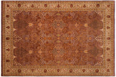 handmade Traditional Design Brown Lt. Tan Hand Knotted RECTANGLE 100% WOOL area rug 9' x 12'