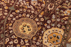 handmade Transitional Brown Tan Hand Knotted RECTANGLE 100% WOOL area rug 9' x 12'