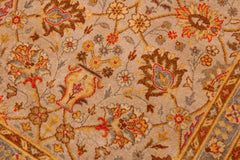 handmade Transitional Veg Dye Tan Gold Hand Knotted RECTANGLE 100% WOOL area rug 9' x 12'