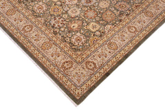 handmade Transitional Design Green Lt. Gray Hand Knotted RECTANGLE 100% WOOL area rug 9' x 12'