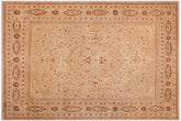 handmade Traditional Design Tan Tan Hand Knotted RECTANGLE 100% WOOL area rug 9' x 12'