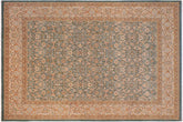 handmade Transitional Design Green Ivory Hand Knotted RECTANGLE 100% WOOL area rug 9' x 12'