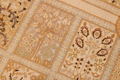 handmade Transitional Design Multi Tan Hand Knotted RECTANGLE 100% WOOL area rug 9' x 12'