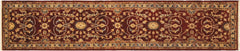 handmade Transitional Kafkaz Red Blue Hand Knotted RUNNER 100% WOOL area rug 2' x 12'