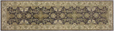 handmade Traditional Kafkaz Charcoal Brown Hand Knotted RUNNER 100% WOOL area rug 2'7" x 10'