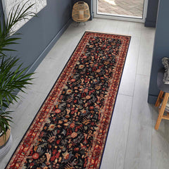 handmade Traditional Basarabian Black Red Hand Knotted RUNNER 100% WOOL area rug 3' x 12'