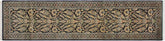 handmade Traditional Kashan Black Gray Hand Knotted RUNNER 100% WOOL area rug 3' x 10'