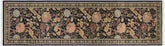 handmade Traditional Kamal Black Blue Hand Knotted RUNNER 100% WOOL area rug 3' x 10'