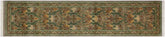 handmade Traditional Hamjolie Taupe Green Hand Knotted RUNNER 100% WOOL area rug 3' x 10'