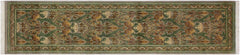 handmade Traditional Hamjolie Taupe Green Hand Knotted RUNNER 100% WOOL area rug 3' x 10'