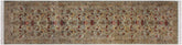 handmade Traditional Sayra Green Brown Hand Knotted RUNNER 100% WOOL area rug 2' x 10'