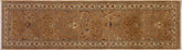 handmade Transitional Kashan Gold Ivory Hand Knotted RUNNER 100% WOOL area rug 3' x 10'