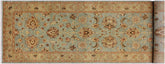 handmade Traditional Kafkaz Lt. Blue Lt. Green Hand Knotted RUNNER 100% WOOL area rug 4' x 12'