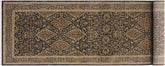 handmade Transitional Veg Dye Brown Gold Hand Knotted RUNNER 100% WOOL area rug 4' x 13'