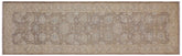 handmade Traditional Kafkaz Lt. Brown Ivory Hand Knotted RUNNER 100% WOOL area rug 3' x 10'
