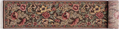 handmade Traditional Gulzar Brown Pink Hand Knotted RUNNER 100% WOOL area rug 3' x 13'