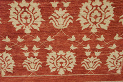 handmade Modern Kafkaz Red Gold Hand Knotted RECTANGLE 100% WOOL area rug 4' x 6'