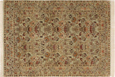 handmade Transitional Sayra Lt. Green Rust Hand Knotted RECTANGLE 100% WOOL area rug 4x6