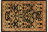 handmade Transitional Internation Black Beige Hand Knotted RECTANGLE 100% WOOL area rug 4x5