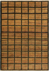 handmade Modern Gabbeh Charcoal Rust Hand Knotted RECTANGLE 100% WOOL area rug 4 x 6