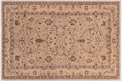 handmade Traditional Kafkaz Tan Lt. Tan Hand Knotted RECTANGLE 100% WOOL area rug 4x6