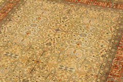 handmade Transitional Tabriz Beige Rust Hand Knotted RECTANGLE 100% WOOL area rug 4x6
