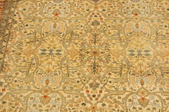 Antique Tabriz Dong Beige/Rust Wool Rug - 4'0'' x 5'11''
