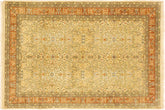 handmade Transitional Tabriz Beige Rust Hand Knotted RECTANGLE 100% WOOL area rug 4 x 6