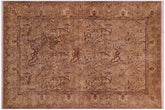 handmade Transitional William Tan Beige Hand Knotted RECTANGLE 100% WOOL area rug 4x6