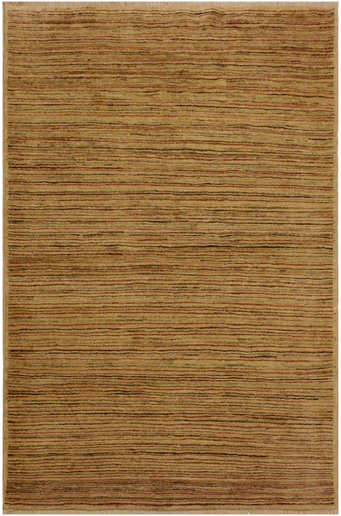 handmade Modern Gabbeh Beige Rust Hand Knotted RECTANGLE 100% WOOL area rug 4  x 6