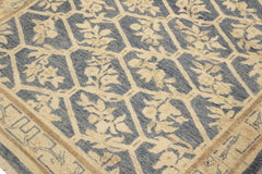 handmade Transitional Kafkaz Lt. Blue Tan Hand Knotted RECTANGLE 100% WOOL area rug 4' x 6'
