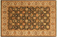 handmade Traditional Design Brown Lt. Tan Hand Knotted RECTANGLE 100% WOOL area rug 4' x 6'